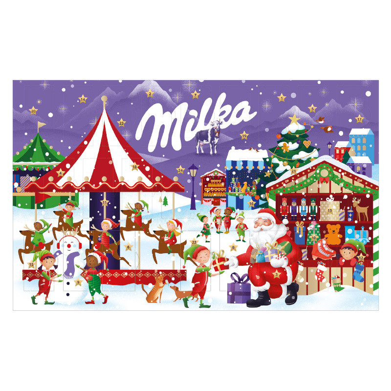 Preview: Milka Adventkalender mit Naps 119,6g